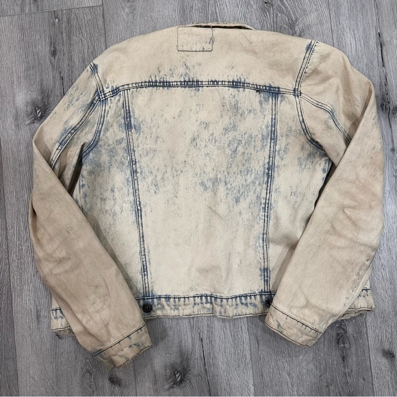 Carmar Acid Wash Distressed Y2K Ripped Denim Jacket 100% Cotton - Picture 2 of 2